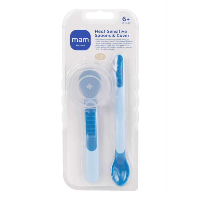 Kuvassa on MAM Spoon & cover lusikat