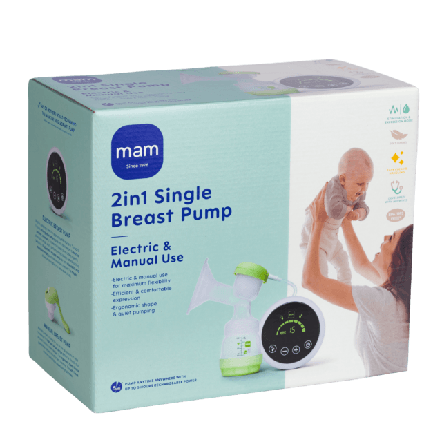 Kuvassa on MAM 2in1 rintapumppu